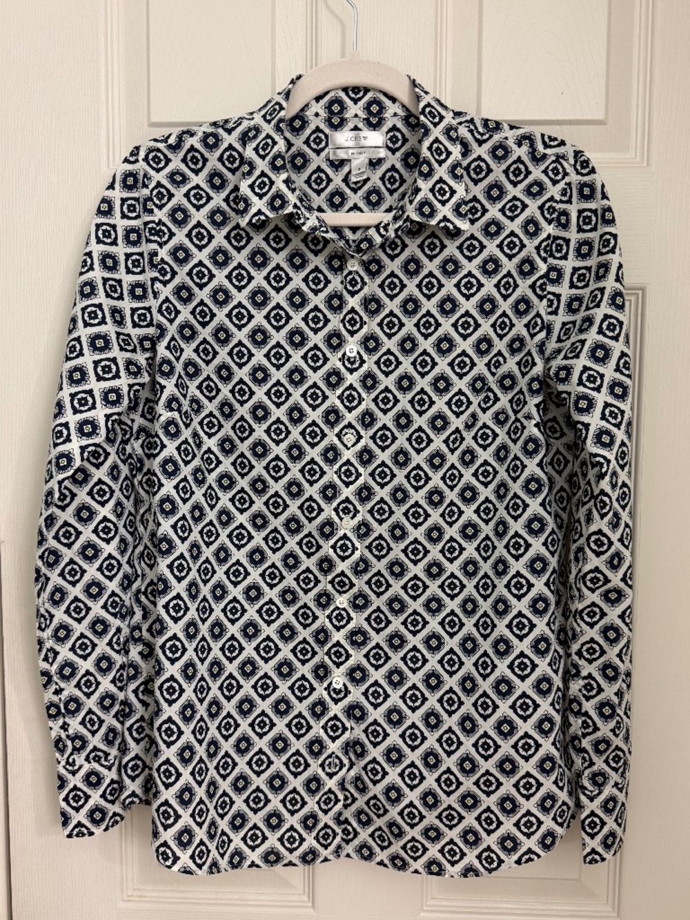 Patterned J Crew Perfect Button Down